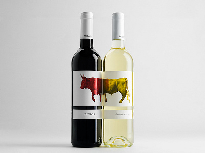 Zekor — Red & White botella bottle bull garnacha packaging pirineos pyrenees mountain toro vino wine
