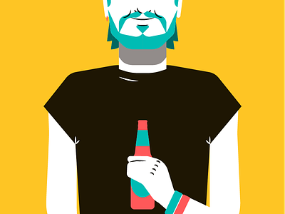 Feria de Murcia — Young man beer cerveza fair feria festival hombre illustration ilustración joven man young