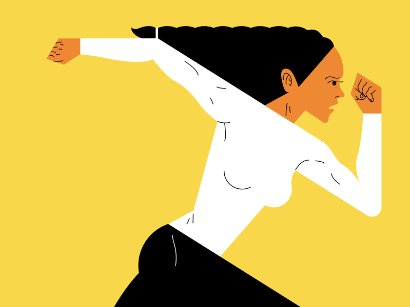 Gala de las mujeres deportistas correr deporte illustration ilustración madrid mujer run sport vector woman