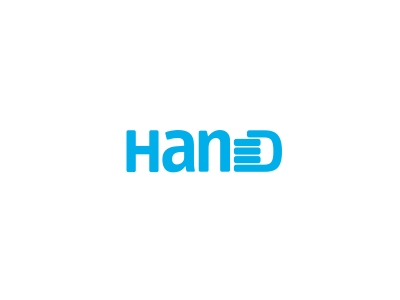 Hand brand d dedos fingers hand logo mano