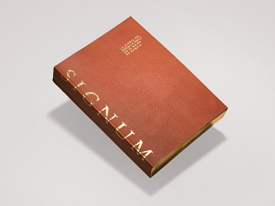 Signum — Cover book caravaca cuero estampado foil gold leather libro murcia oro renacimiento renaissance