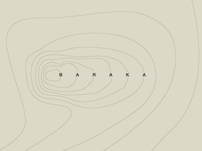 Baraka brand construction contour line ground logo