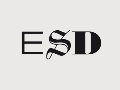 Esd (GIF) design school esd logo tipography