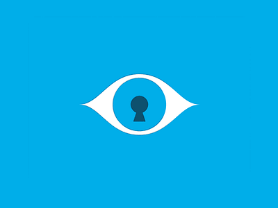 ? door lock eye logo voyeur