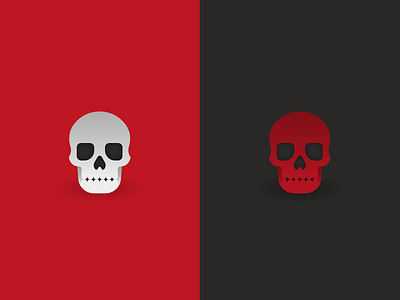 Skull color gradient graphic design grayscale icon illustration logo scary shade shadow