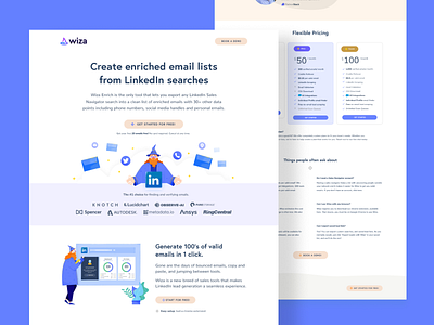 Wiza - Landing Page uidesign