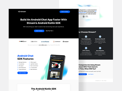 Stream - Landing Page uidesign