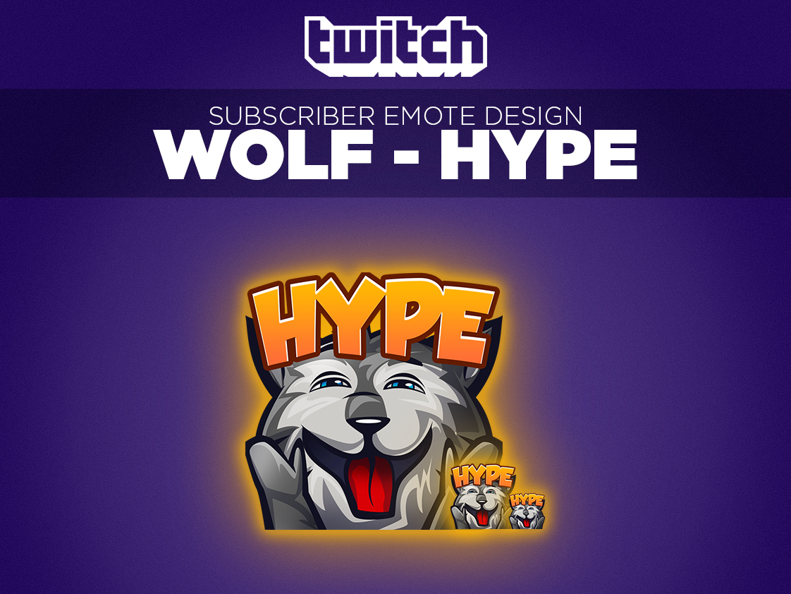 Twitch Sub Emote Wolf Hype By Andy Hanne On Dribbble