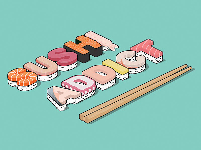 Sushi Addicts design graphic illustration illustrator sushi