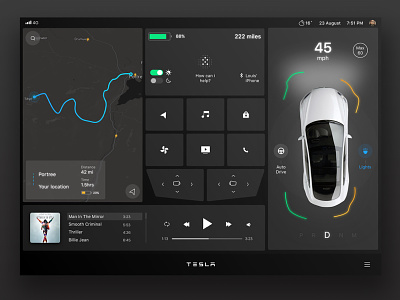 Tesla Interface Concept framer ignite prototyping sketch ui uidesign uidesigner ux uxdesign