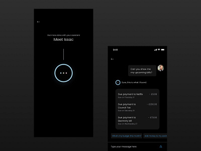 Issac Conversation ai assistant bank dark fintech machine learning money