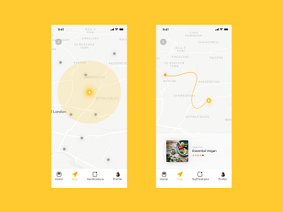 Flare — Map UI app design ignite ios map ui maps ui ux