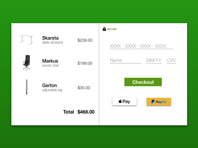 Daily UI Challenge 002 - Credit Card Checkout dailyui