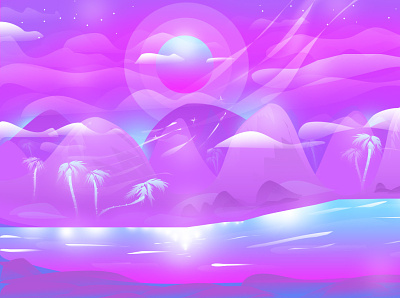 Chillhop - Another type of autumn chill anchor illustration mountains night photoshop sky