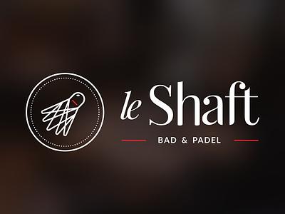 Le Shaft - Logo badminton birdie club glyphe lille logo macaron padel shaft