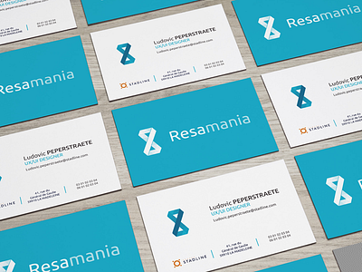 Resamania Branding branding business card fitness france resamania