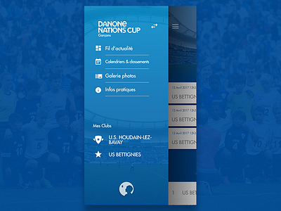 Danone Nations Cup 2017 - Menu app cup danone football goal mobile nations score soccer team