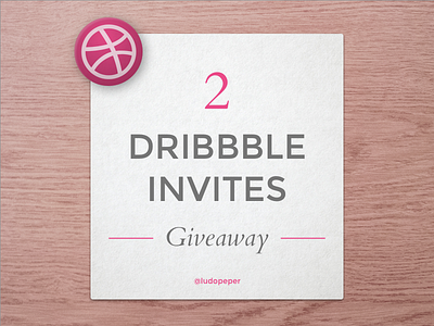 Two Dribbble Invites giveaway bestshot draft giveaway invites