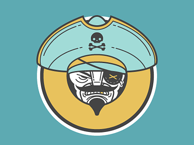 P Pirate alphabet character design illustration picto