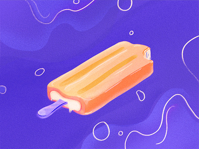 C R E A M creamsicle food ice pop icecream illustration junkfood orange photoshop popsicle summer