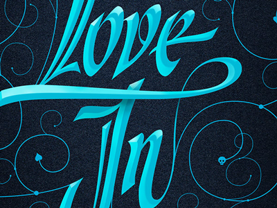 Let Love In - Typography poster letter