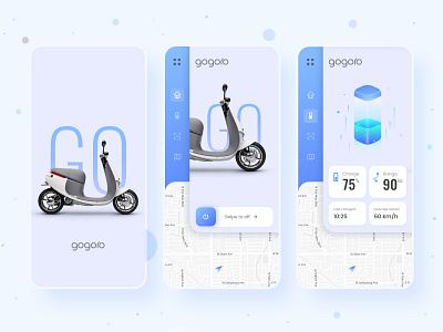 gogoro Smart Scooter app ui concept