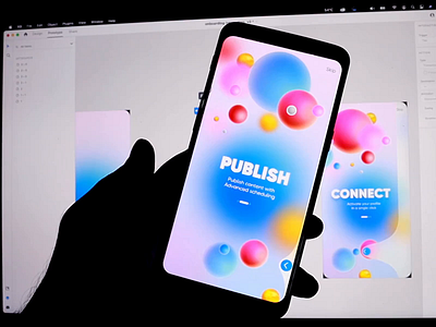 Adobe Xd Onboarding screen adobexd app colorful concept interaction design muzli shot trendy ui uidesign xd