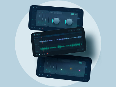Sound Editing App android app colorful concept dribbble editing inspiration ios mp3 music app muzli simple sound trendy ui uiux voice