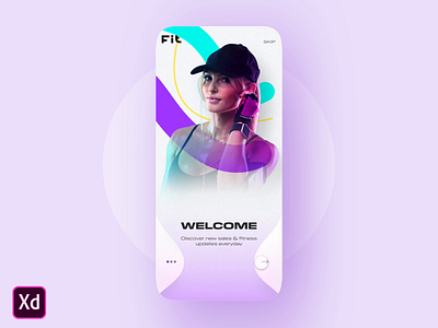 Adobe Xd Onboarding screen Concept animation app ui appui colorful concept design dribbble inspiration interaction muzli shot simple standard ui ux xd