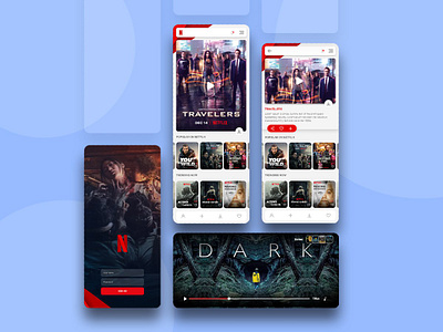 Netflix Concept UI Design adobexd app ui colorful concept design netflix ui