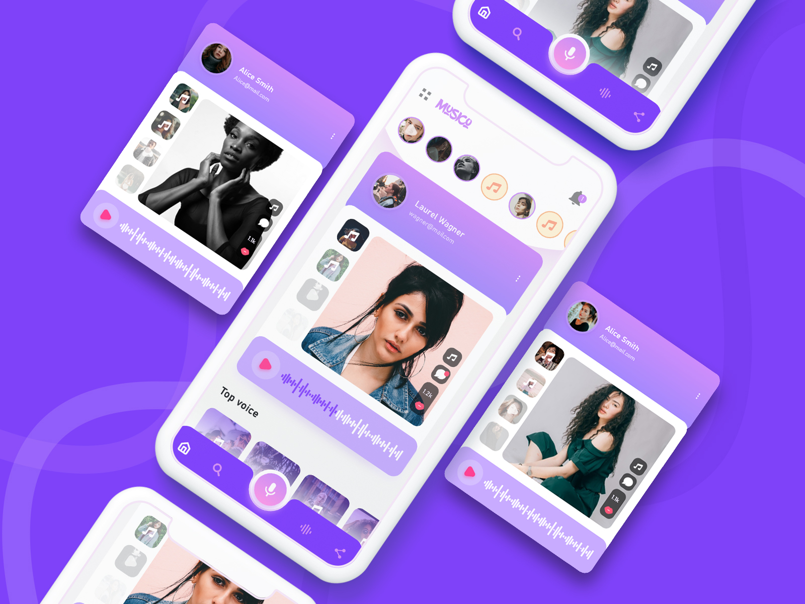 Music social media app concept by Aneesh on Dribbble