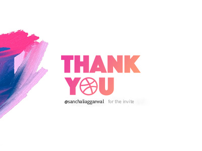 Thank you for invite dribbble firstshot interface love layout design thankyou
