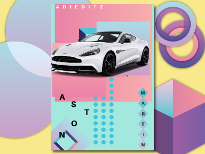 DB9 aston astonmartin db9 flat graphic design layout design minimal new poster type typography unique