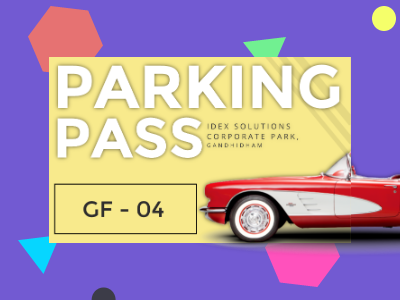 Parking pass adieditz business card card dribbble flat graphic design layout design minimal parking pass polygon typography