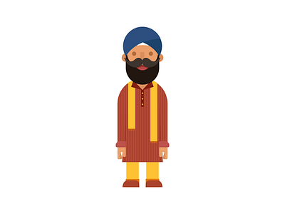 Indian Character beard character human indian kurta moustache rebound sikh turban