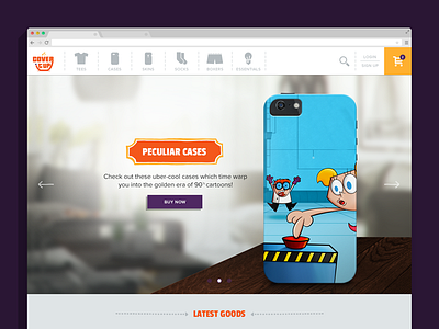 Cover It Up website case design ecommerce flat funky mobile online skin website