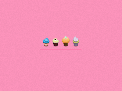 Cupcake Icons colors cupcakes die eat fat flavor food icons illustration illustrator