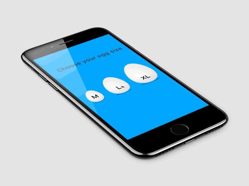 Eggy. animation app cooking gif invision ios iphone mobile ui