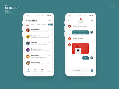 chat box app design ui 设计