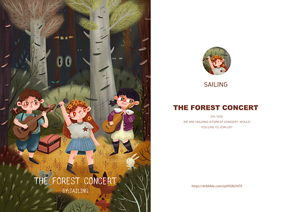 the forest concert design illustration 设计