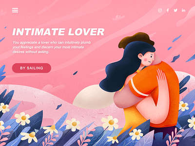 Intimate lover design illustration 设计