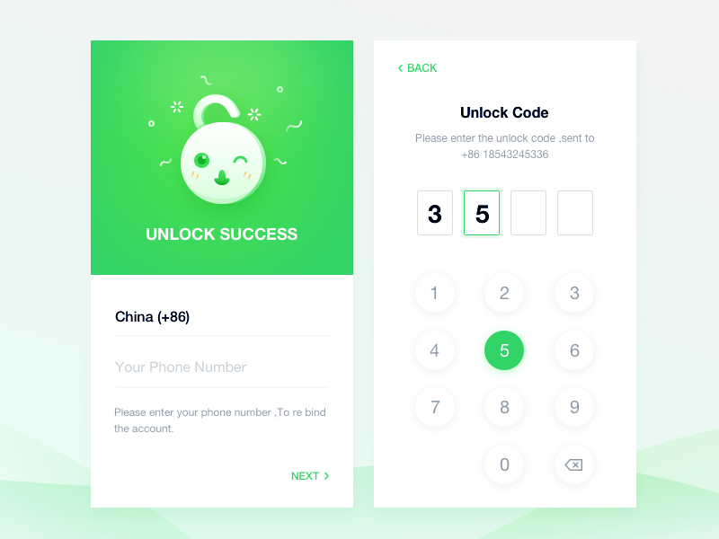 unlock code by keson on Dribbble