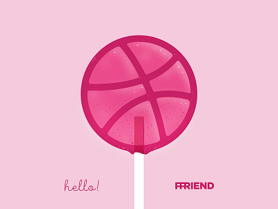 Hello dribbble! (Debut) candy dribbble ffriend graphic design