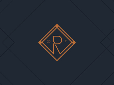 PR Monogram gold logo monogram platinum pr restaurant