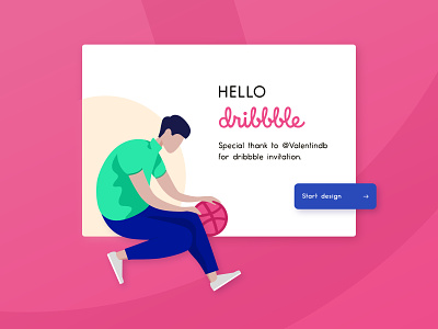 Hello Dribbble ! design dribbble invite firstshot flat ui