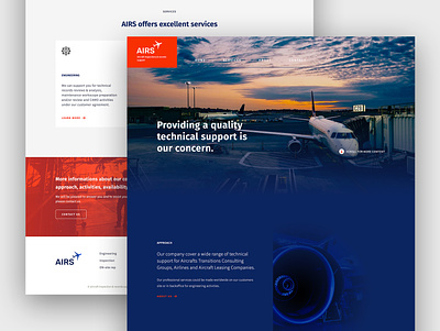 AIRS webdesign aircraft brand identity branding corporate design ui duotone webdesign website website design
