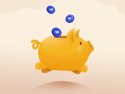 Illustration for referral bonus bonus branding coin design ui gold illustration money painting referral save money saving ui webdesign