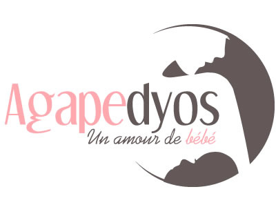 Agapedyos Logo baby bébé identity logo love pink pregnant woman