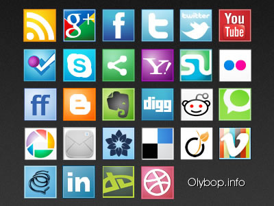 Social icon set icon icons iconset media social