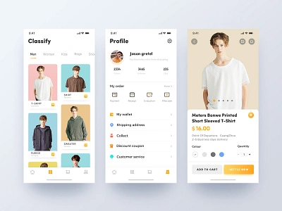 Fashion shopping mobile app2 clean design iphonex style ui ux 插图 时尚 电子商务 网上商城 购物